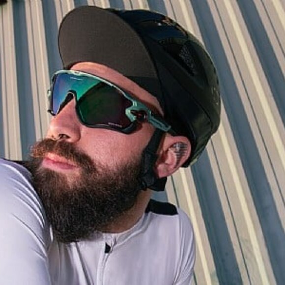 Oakley OO9290 929021 Shield Sunglasses - White/Prizm Sapphire - Picture 3 of 10